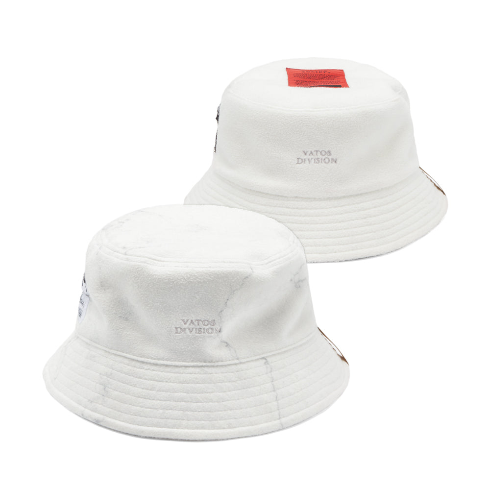 MARBLE REVERSIBLE FLEECE BUCKET HAT