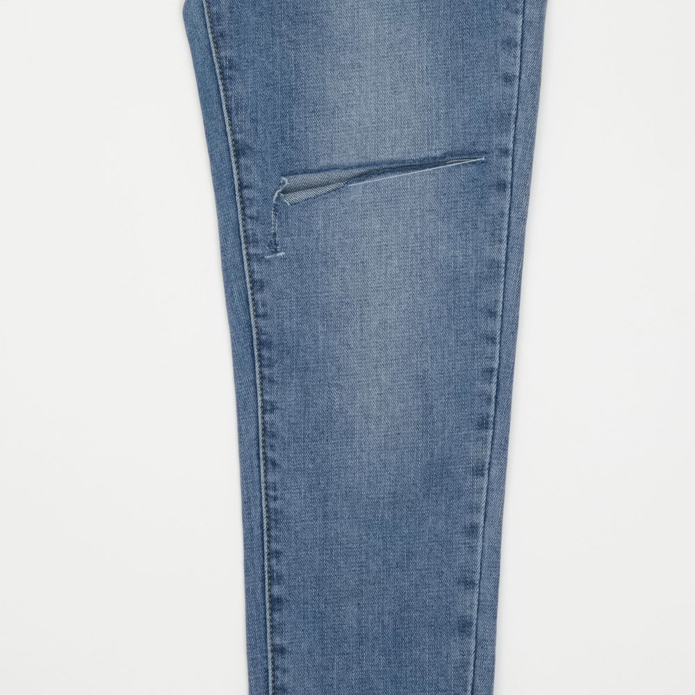 HIGH SPANDEX DESTROYED LIGHT BLUE SKINNY JEAN [6060]