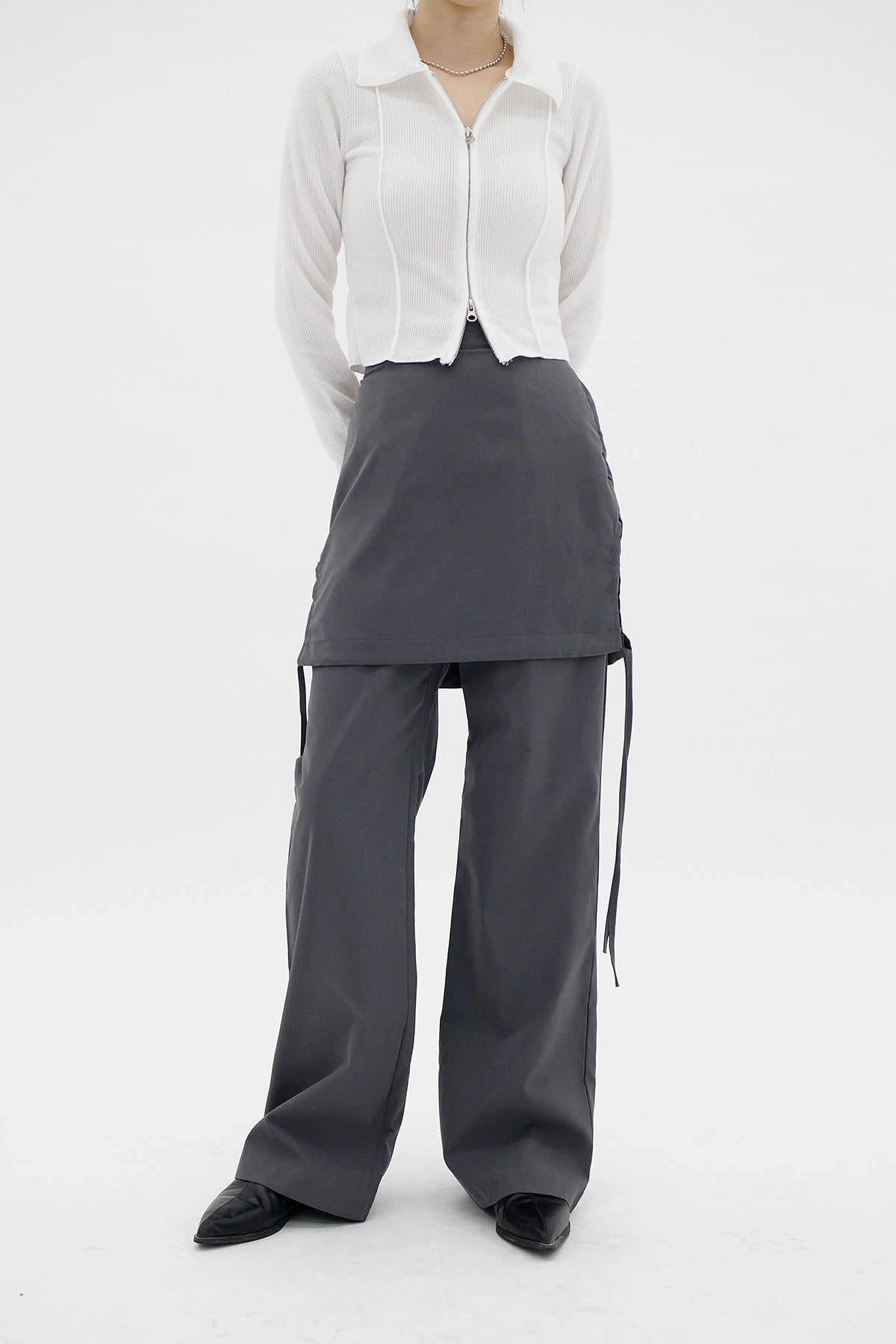 Charcoal Skirt Pants