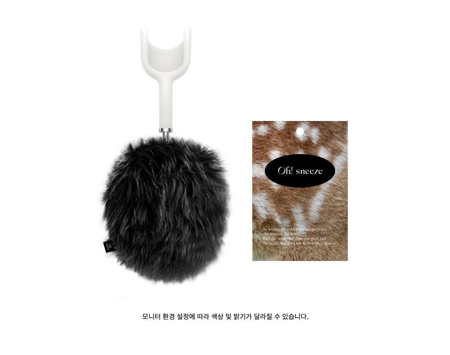 fluffy fur case_ black