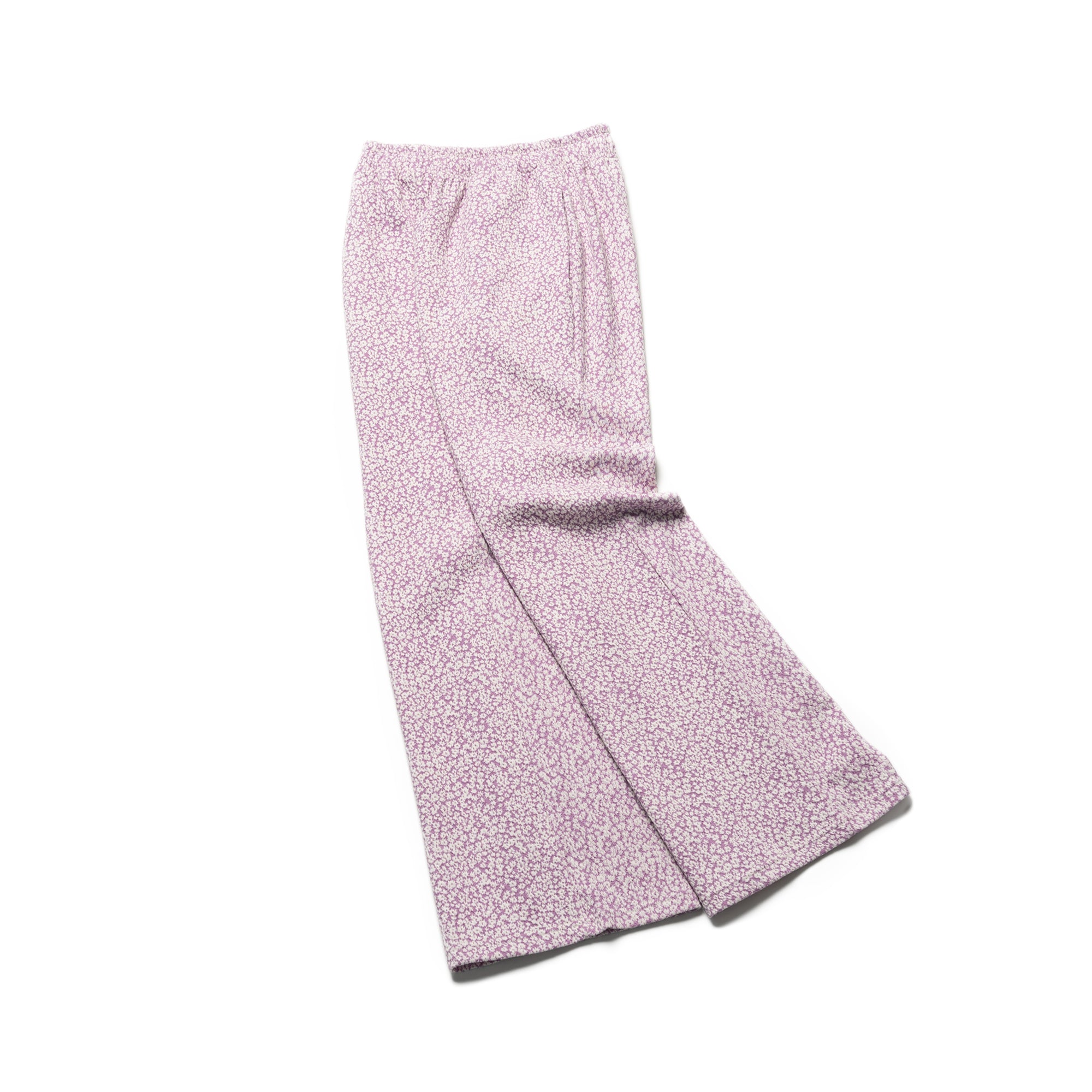 FLOWER PATTERN BOOT CUT PANTS(LAVENDER)