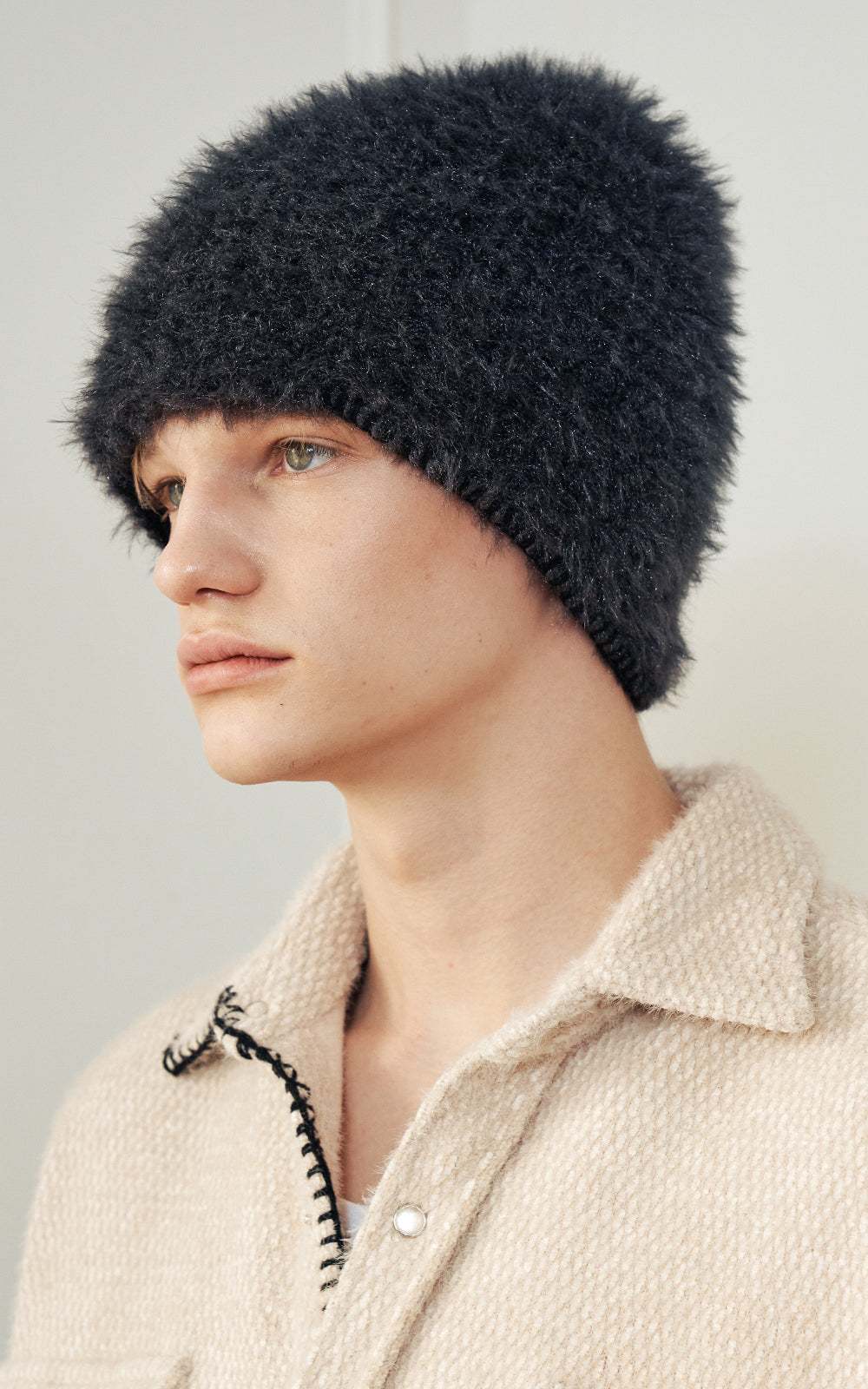 SMOCK FUR BEANIE_[CHARCOAL]