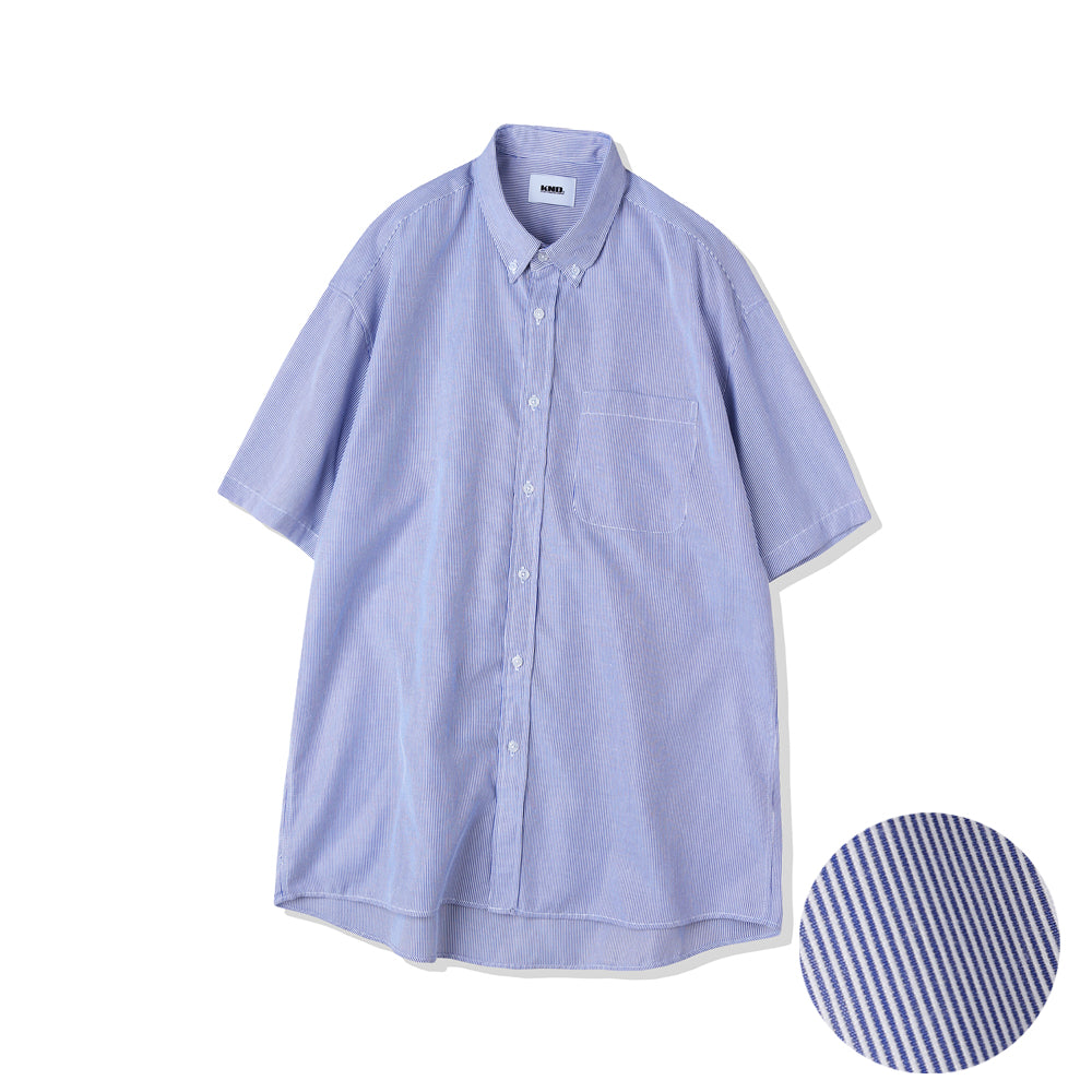 STRIPE COMF LOOSE FIT SHIRT BLUE