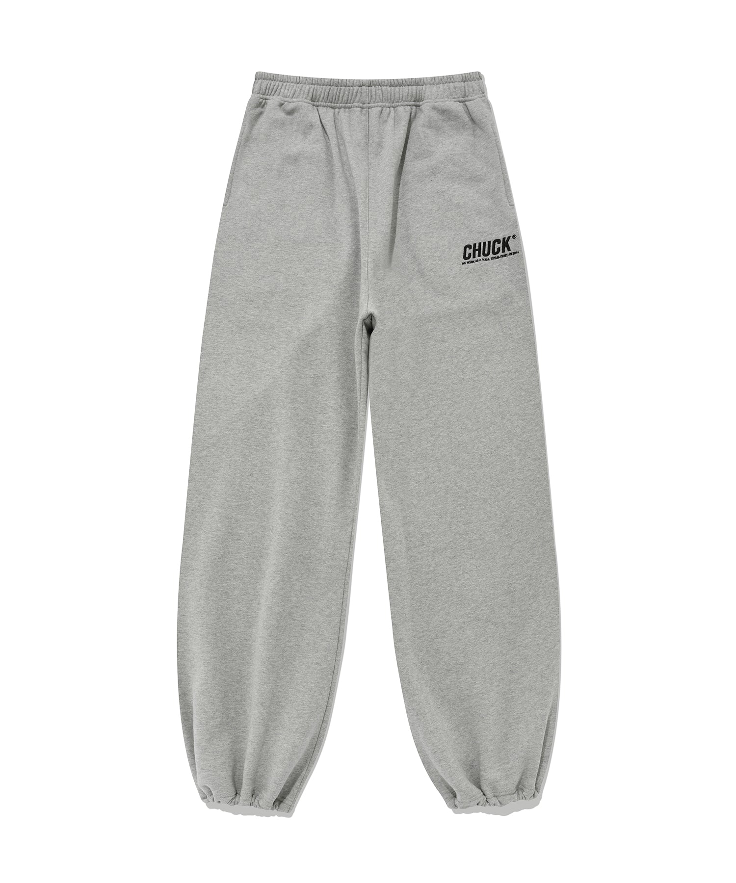 シグネチャーロゴ ストリングスウェットパンツ / CHUCK SIGNATURE LOGO STRING SWEAT PANTS (GRAY)