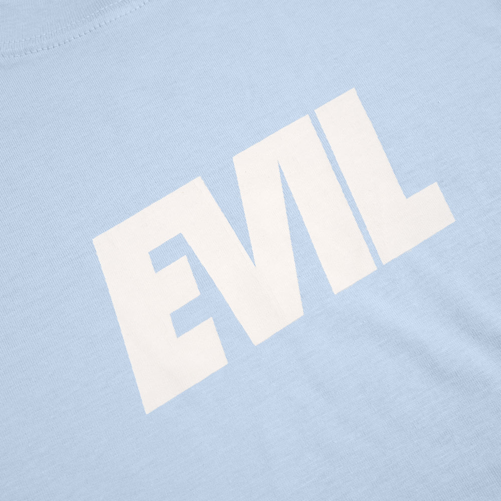 EVIL TSHIRT - TEXT A23 LITE BLUE