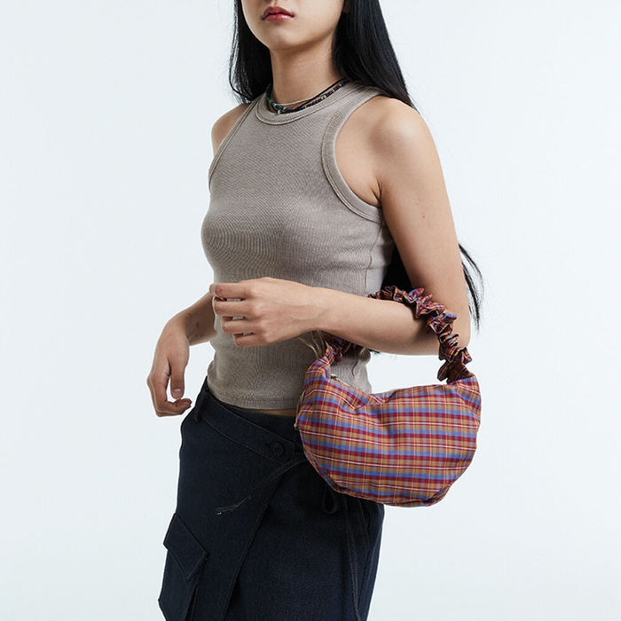 Memory shirring hobo bag / Beige