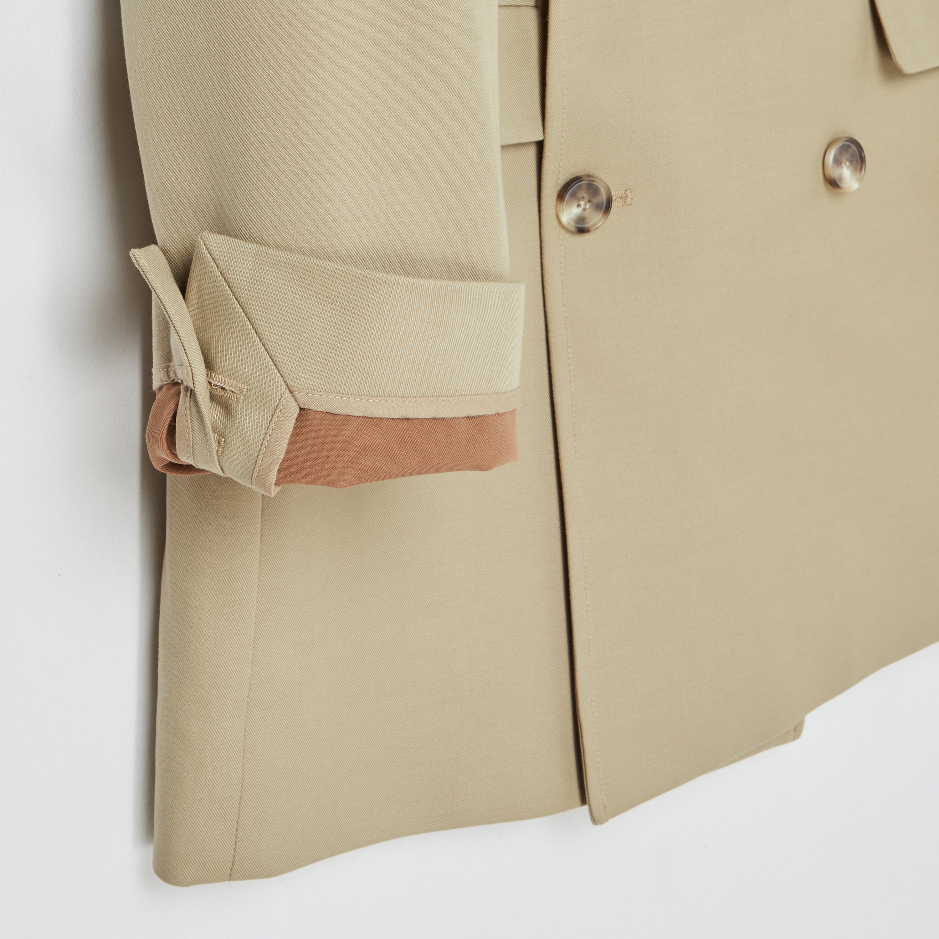 [COLLECTION LINE] ARCHIVE DOUBLE-FACE FABRIC CLASSIC LONG JACKET BEIGE