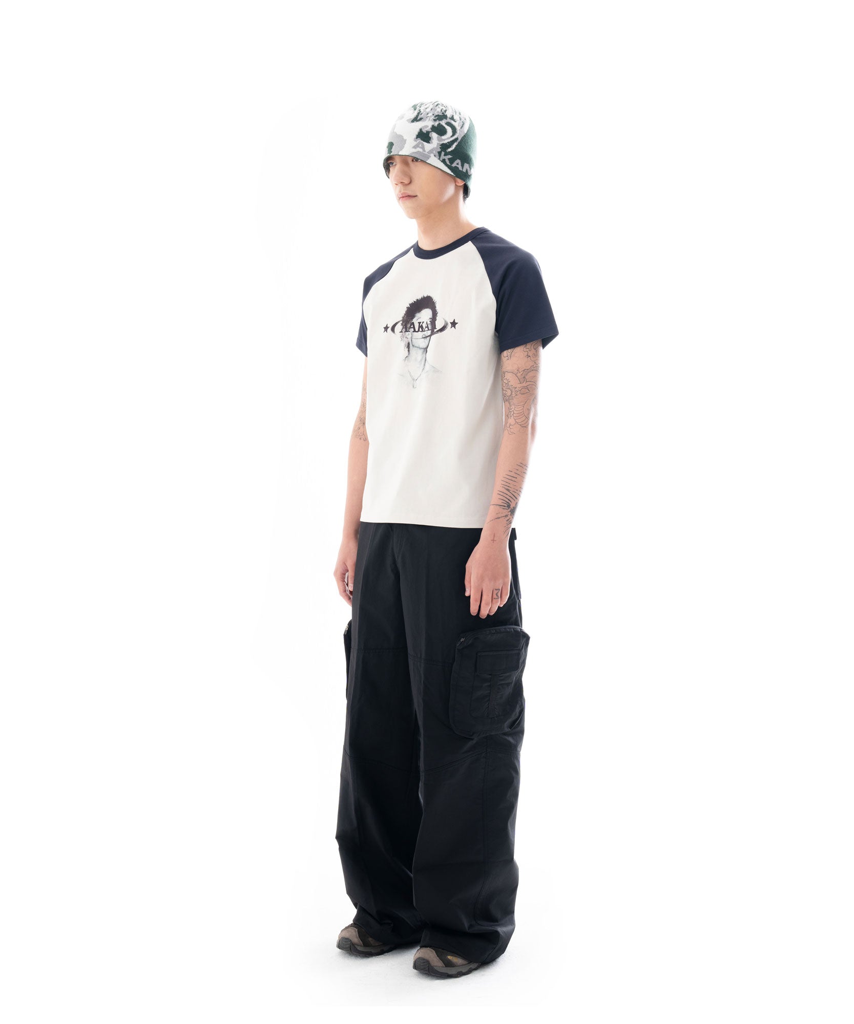 Taped Cargo Pants (Black)