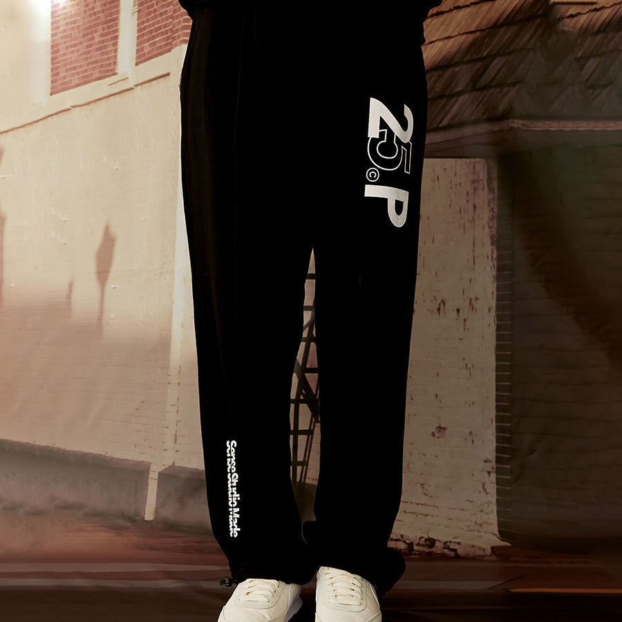 25P SENSE LOGO SWEAT PANTS_BLACK