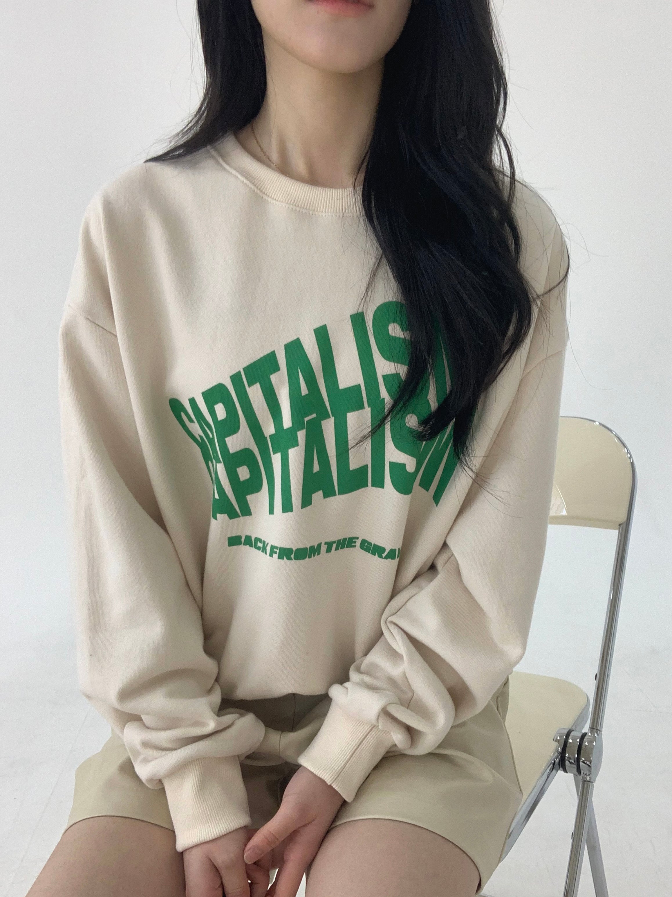 (W) BA CAPITALISM SWEATSHIRTS - IVORY