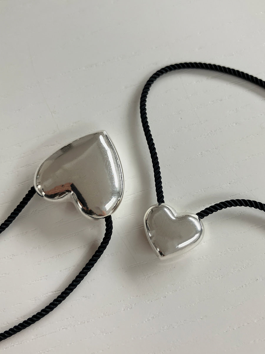 [92.5silver] mannish heart necklace_VER.2