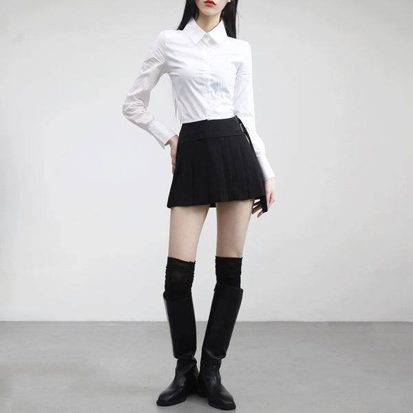 Moanne slim cropped shirt