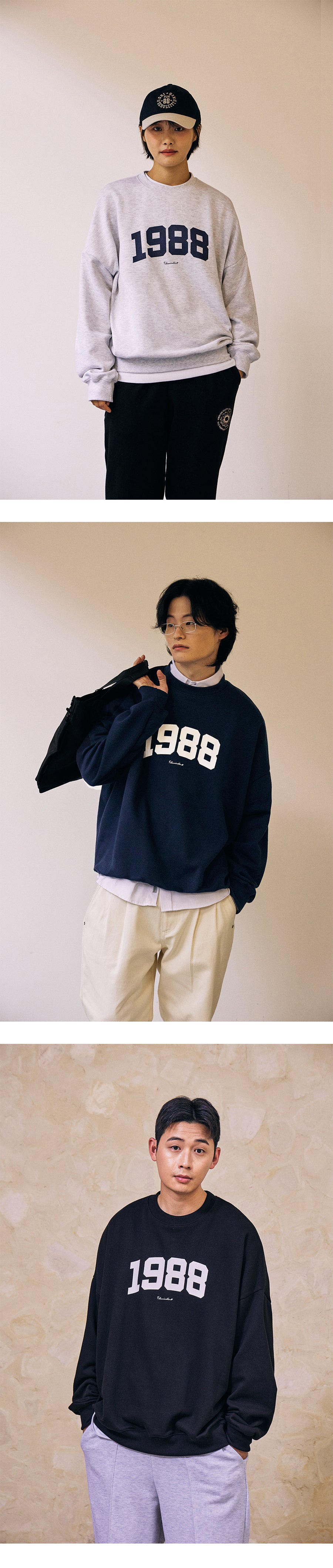 Overfit 1988 Sweat Shirt-Black