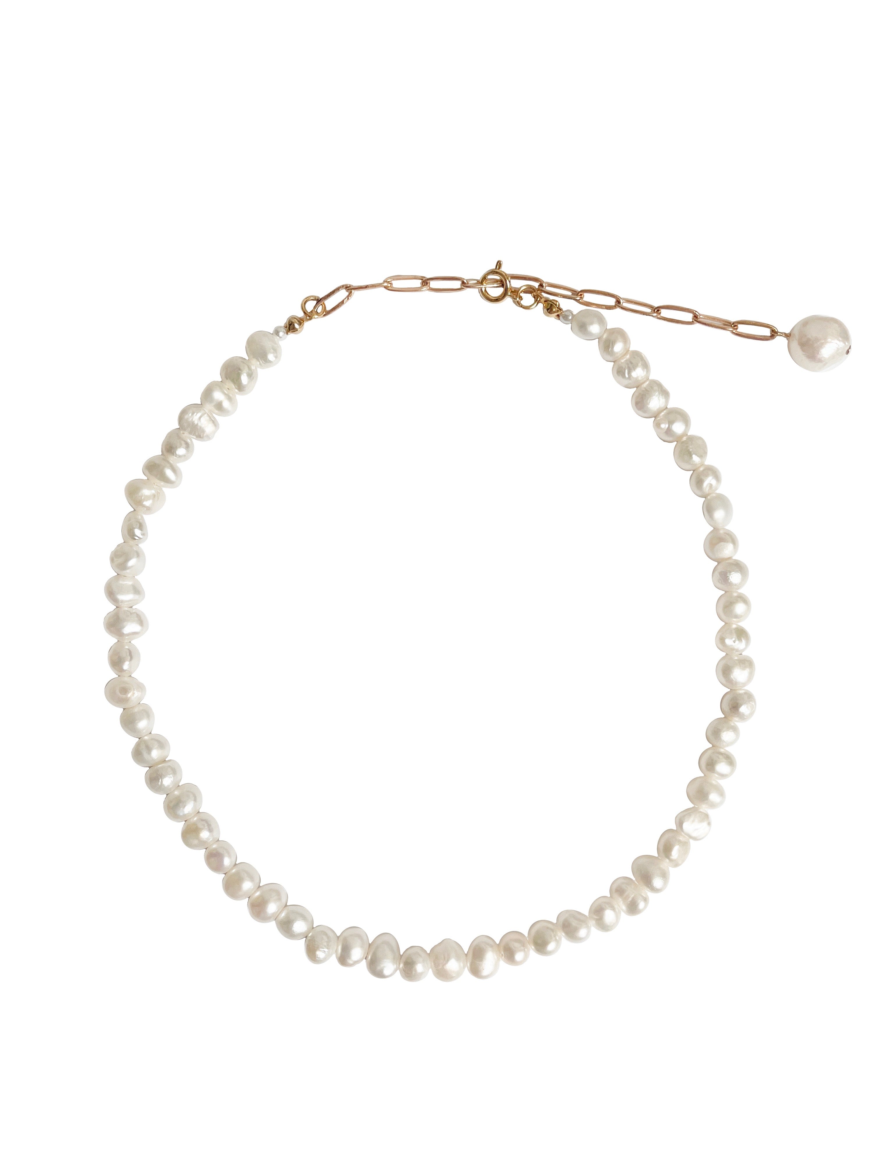 Neo Classic Pearl Chain-drop Necklace