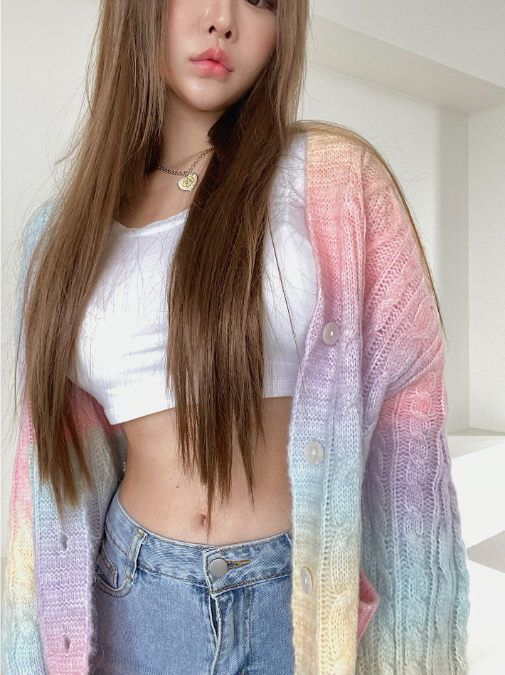 rainbow cardigan