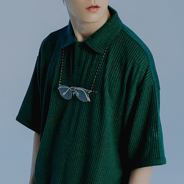 MINIMAL LOGO KNIT POLO_GREEN