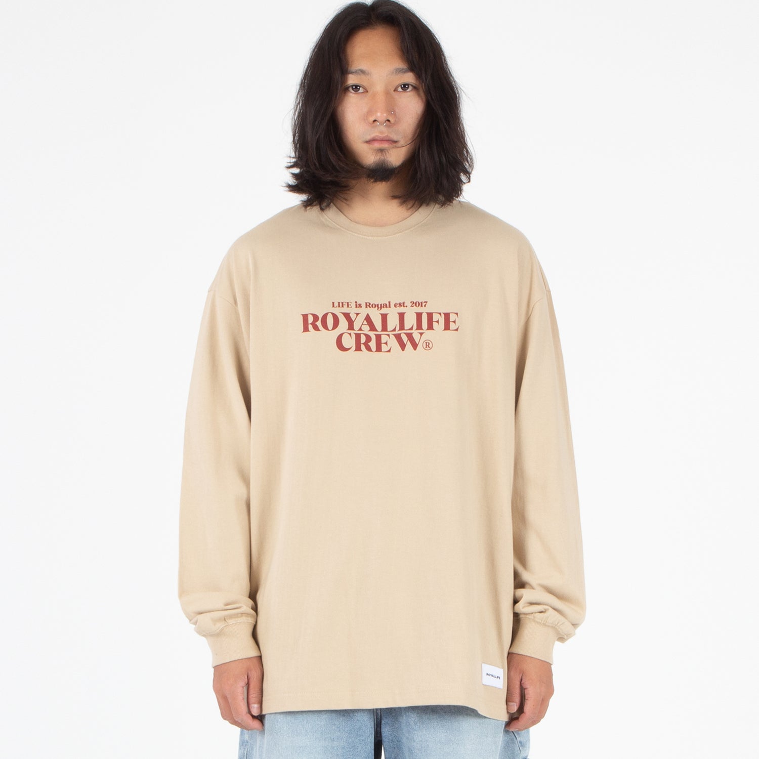 RLLR1103 Crew Logo Long Sleeve - Vanilla