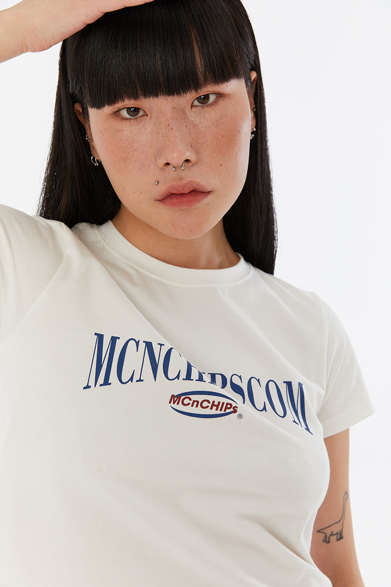 Arch-logo crop Tee (white)