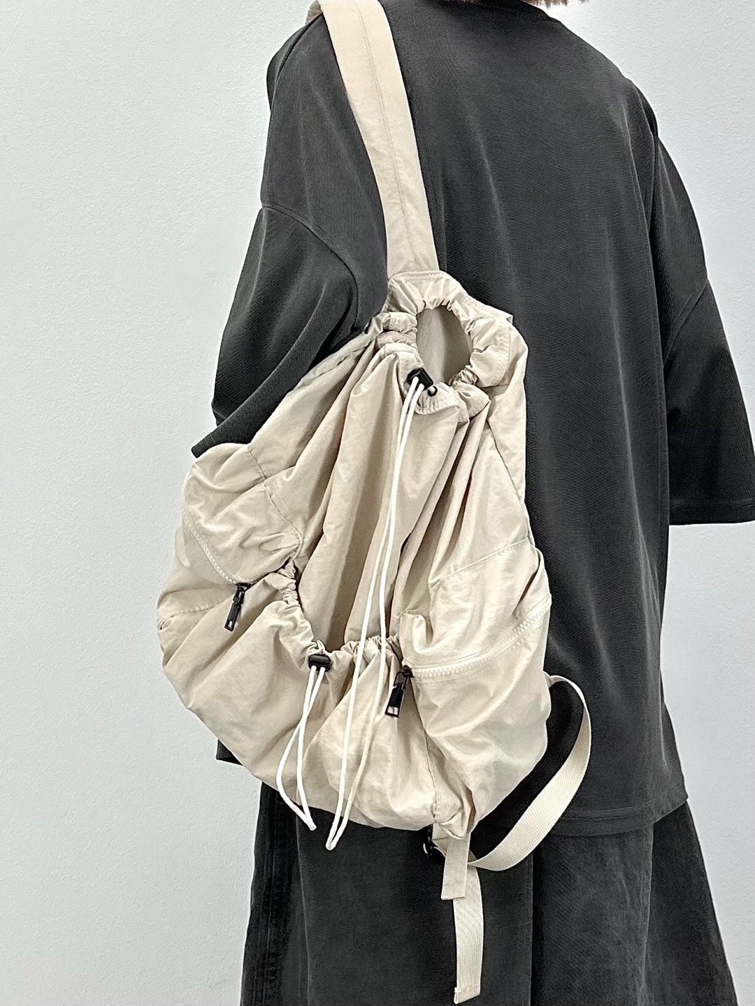 Zipper String mini backpack