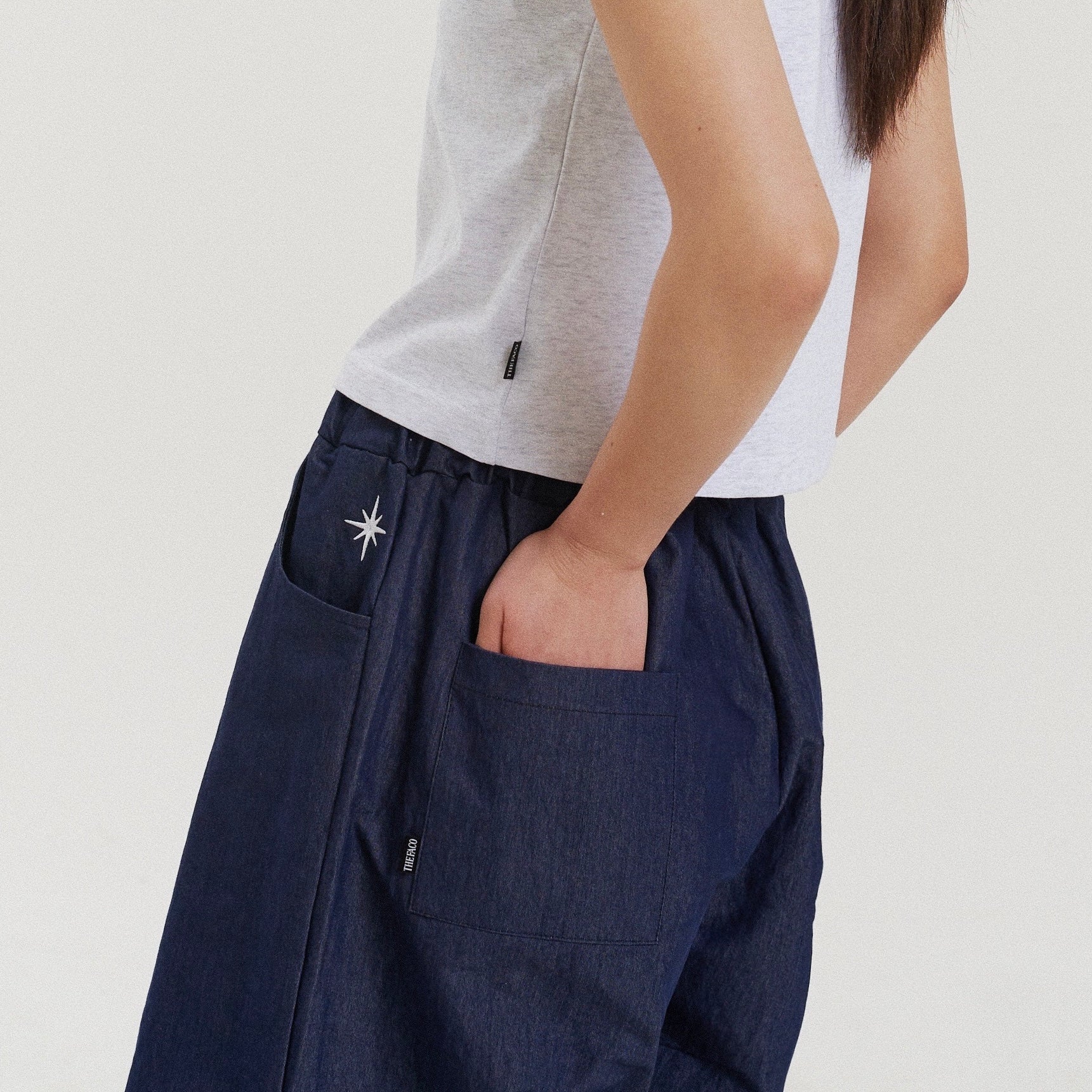 FAVICON BERMUDA PANTS DENIM