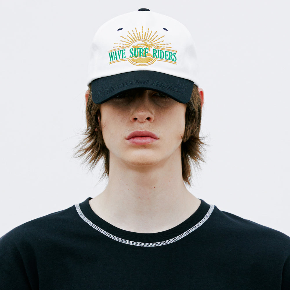 WAVE SURF RIDERS CAP WHITE