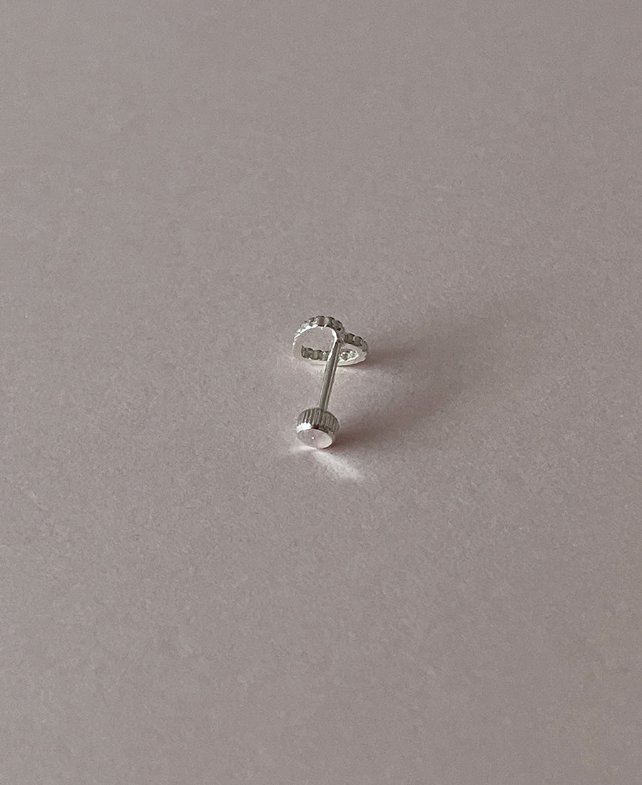 [92.5silver] dot heart piercing (2size)