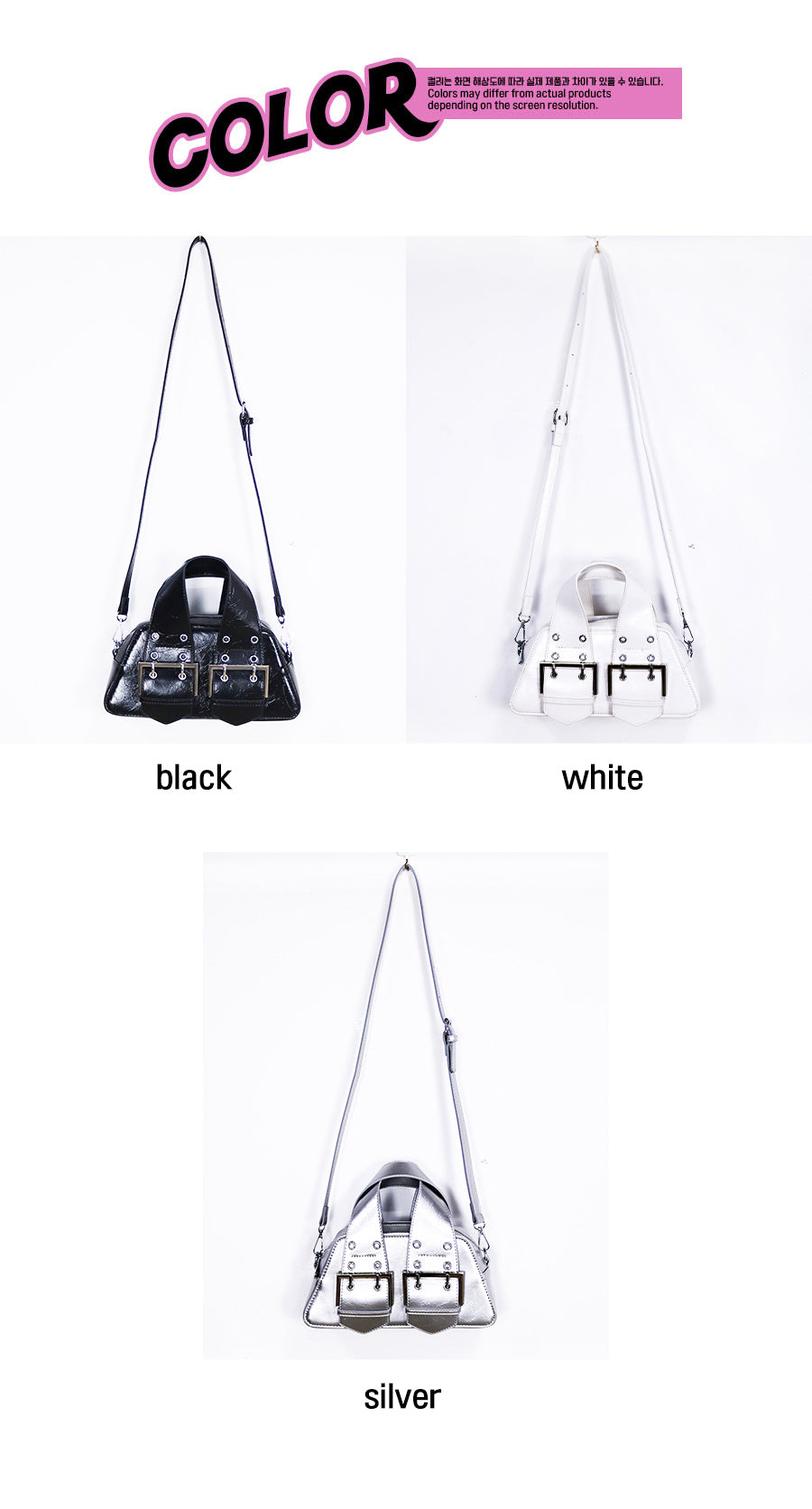 tri eyelet cross bag (3color)