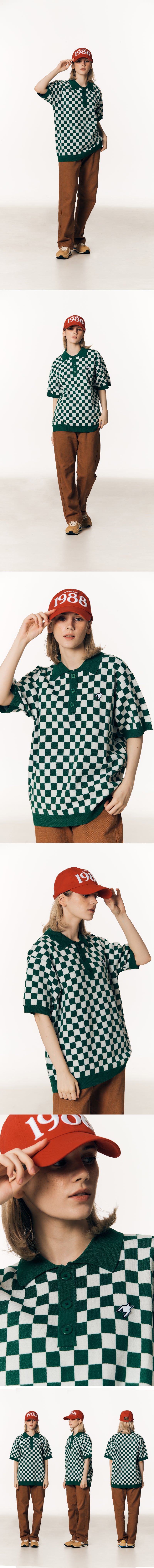 Checker Board HALF SHIRT (Green)