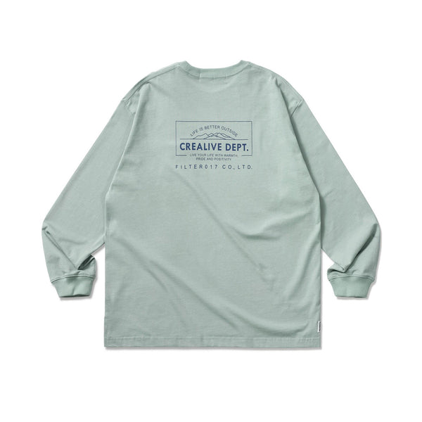 山岳シンボルポケット付きロングTシャツ