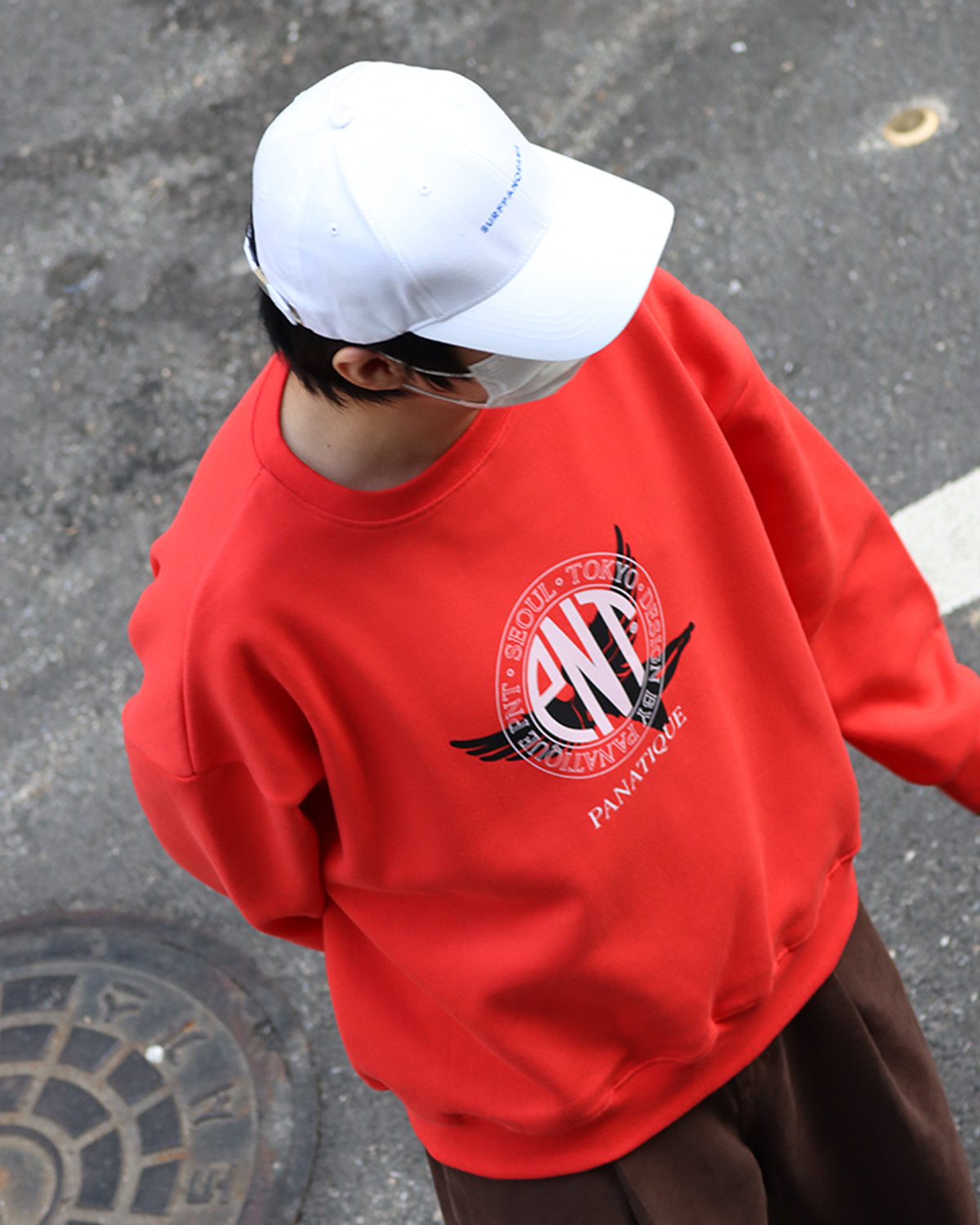 Overfit Panatique Logo Sweatshirt_ORANGE