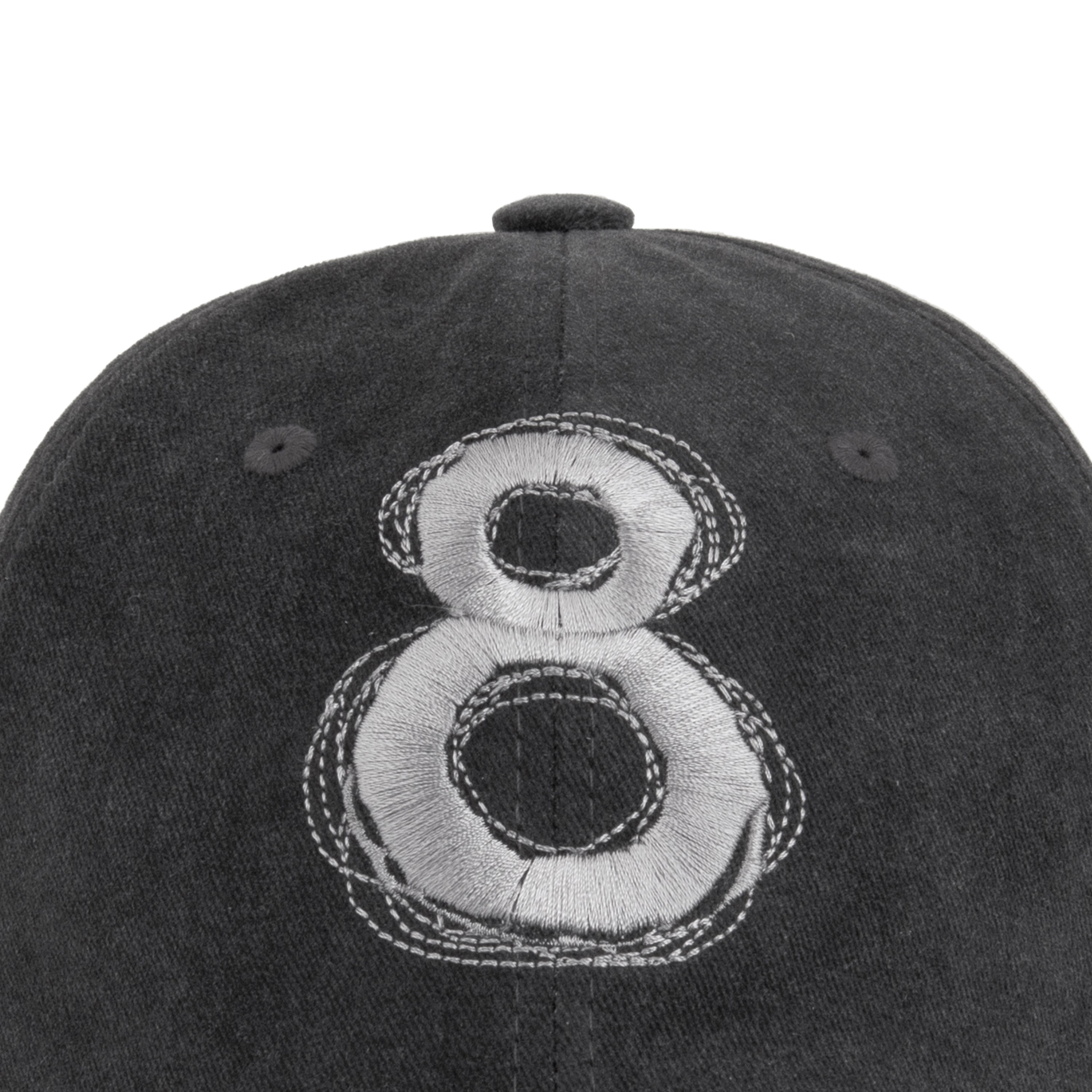 8 logo Ball Cap - Vintage Black