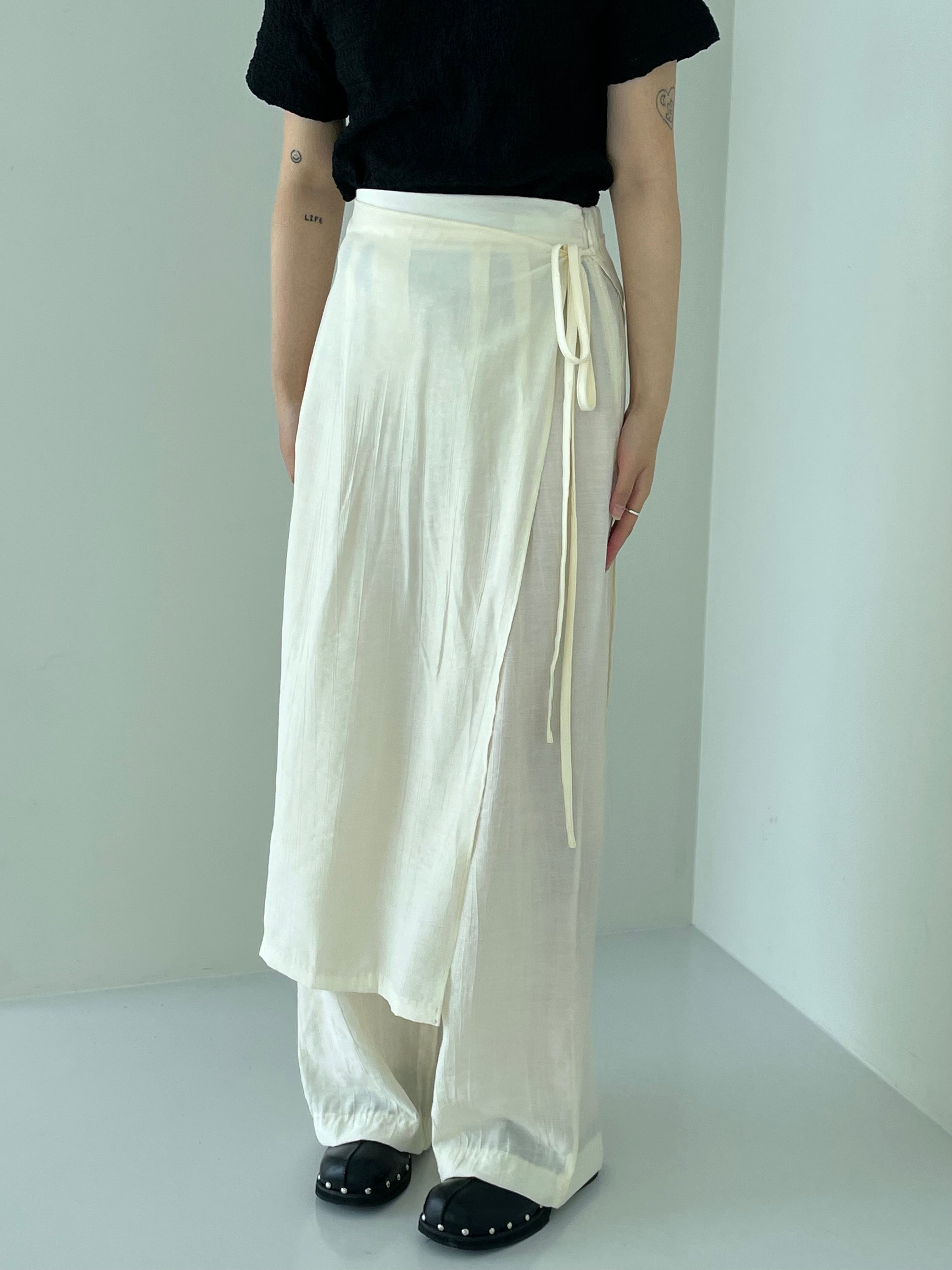 Wrap skirt pants (2color)