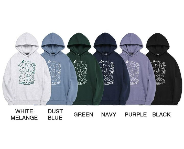 GARDEN PARTY DRAWING OVERFIT HOODIE - 6COLOR