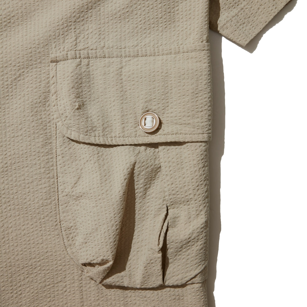 OPEN DIALOGUE S/S SHIRT-BEIGE