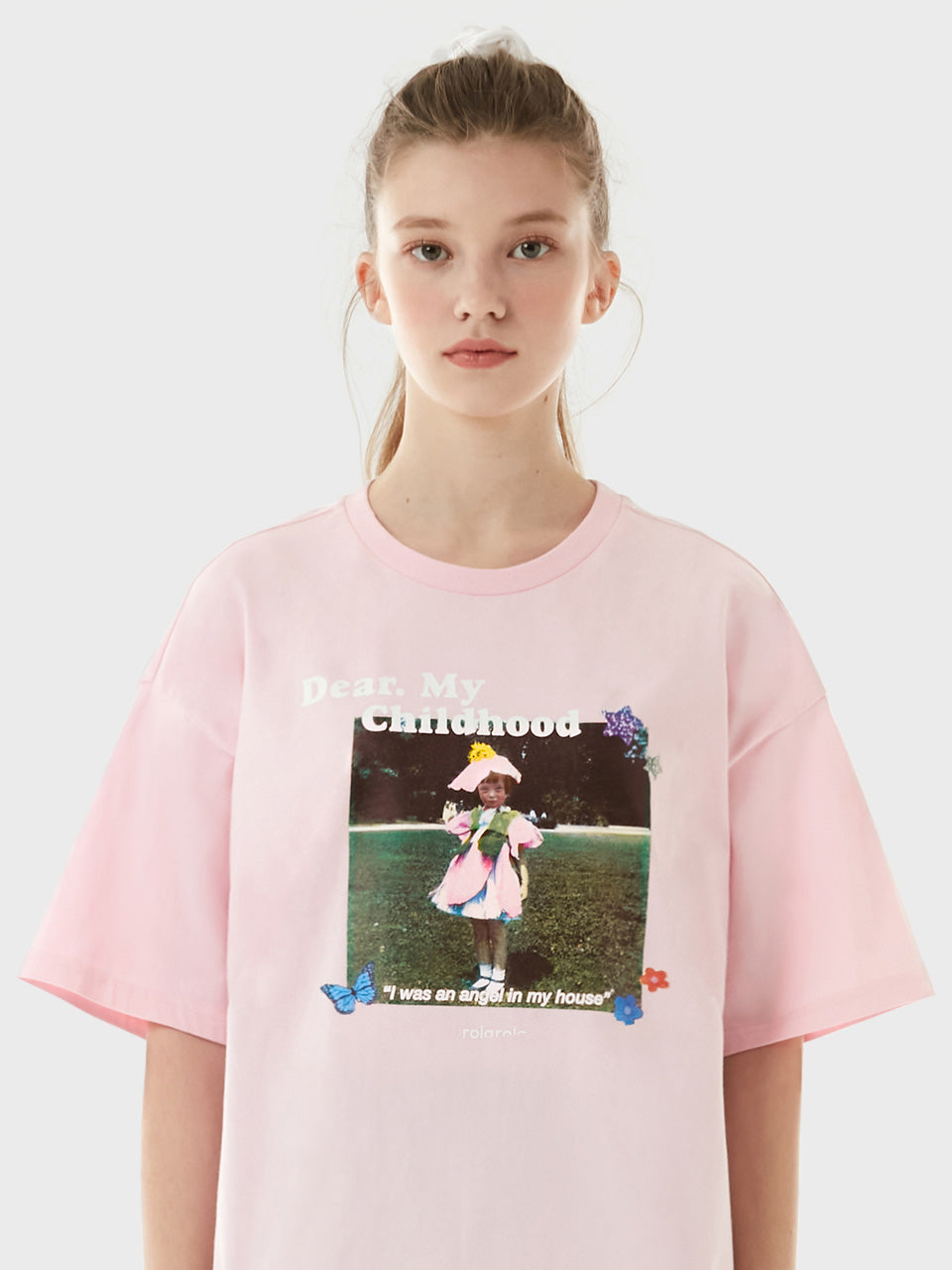 (TS-21333) DEAR MY CHILDHOOD T-SHIRT PINK