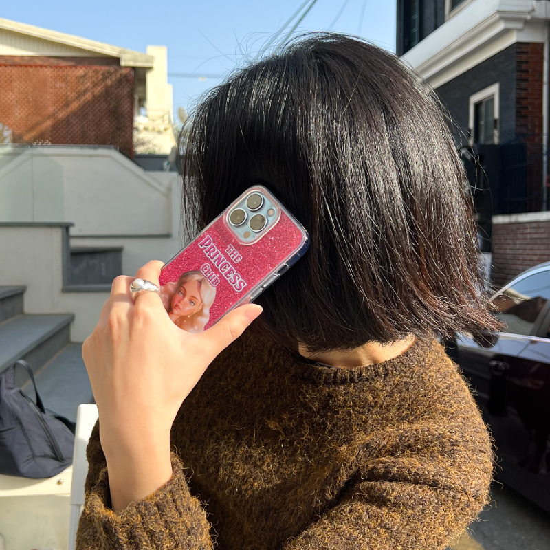 [transparent jelly hard] The Princess Club (Pink) Phone Case