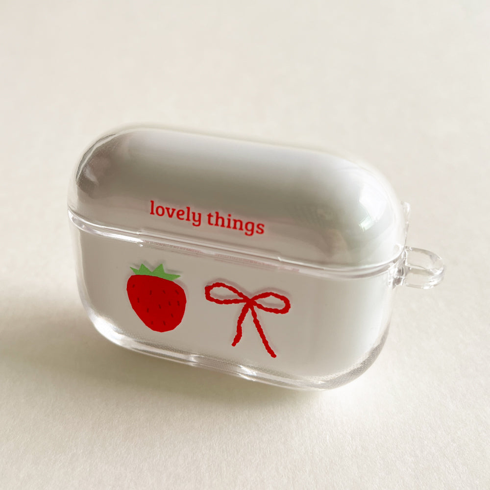 lovely things clear hard airpods case