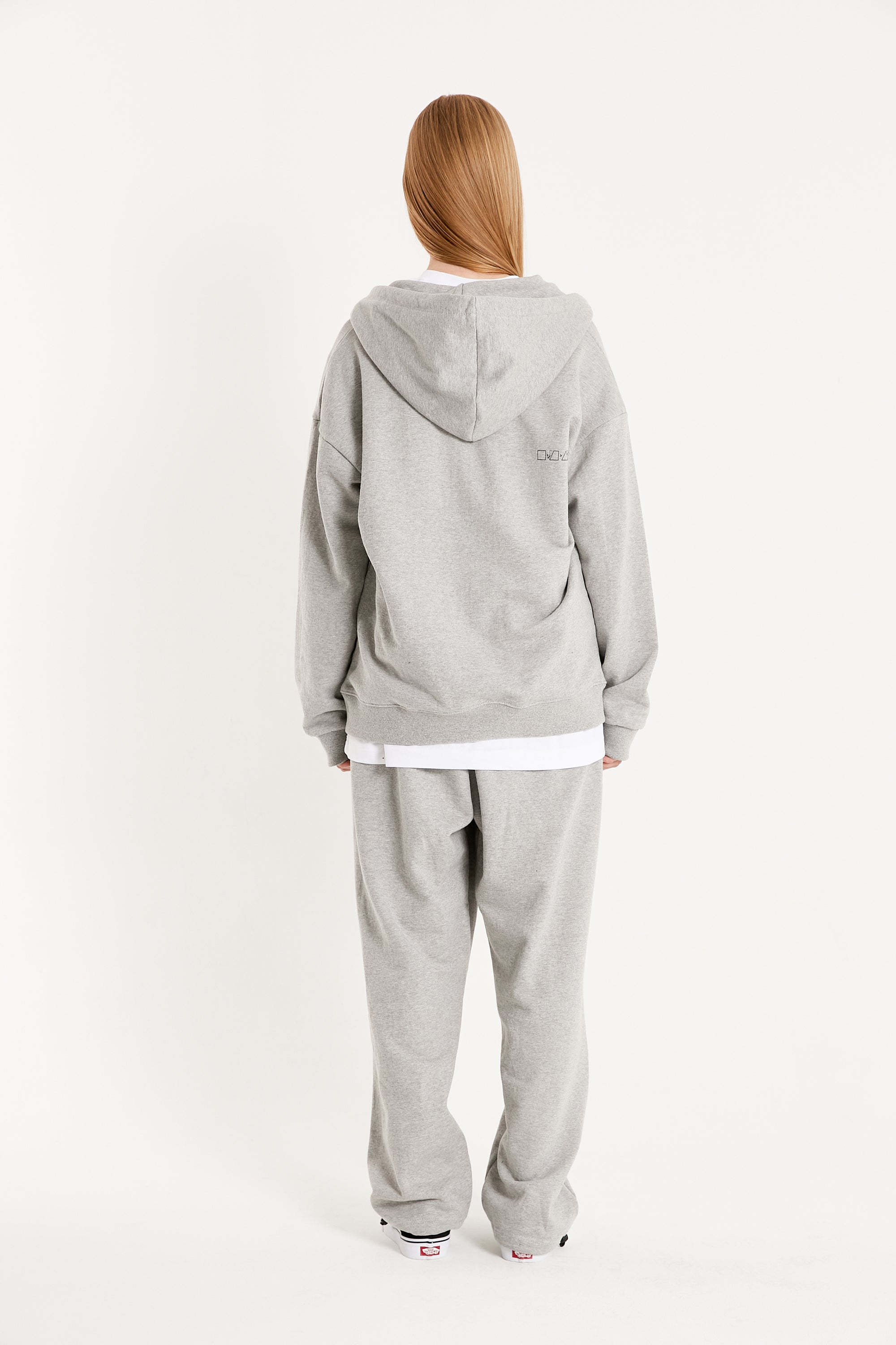 25P SENSE LOGO HOOD ZIP UP_GRAY