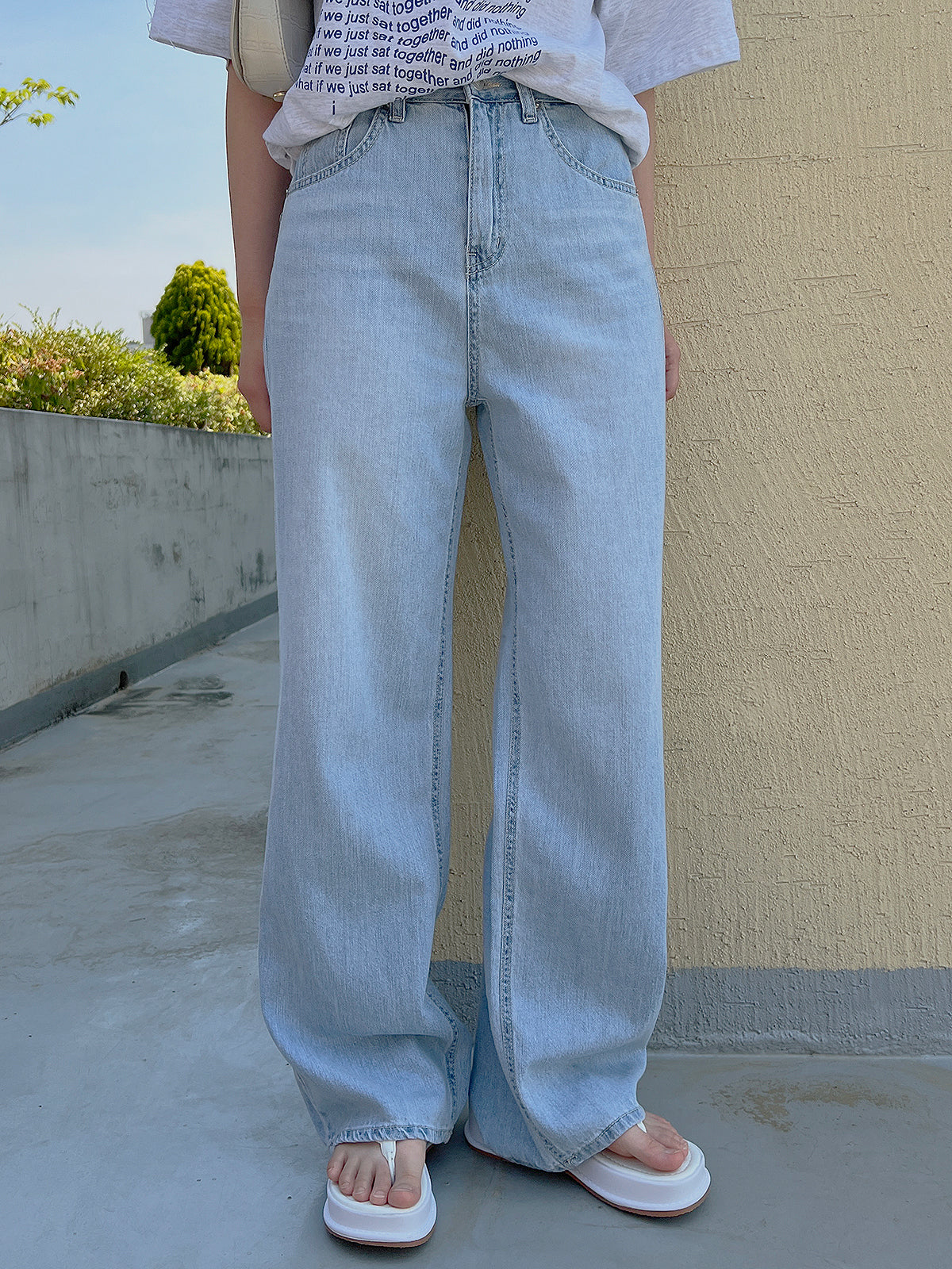 no.5166 Linen Wide Denim Pants