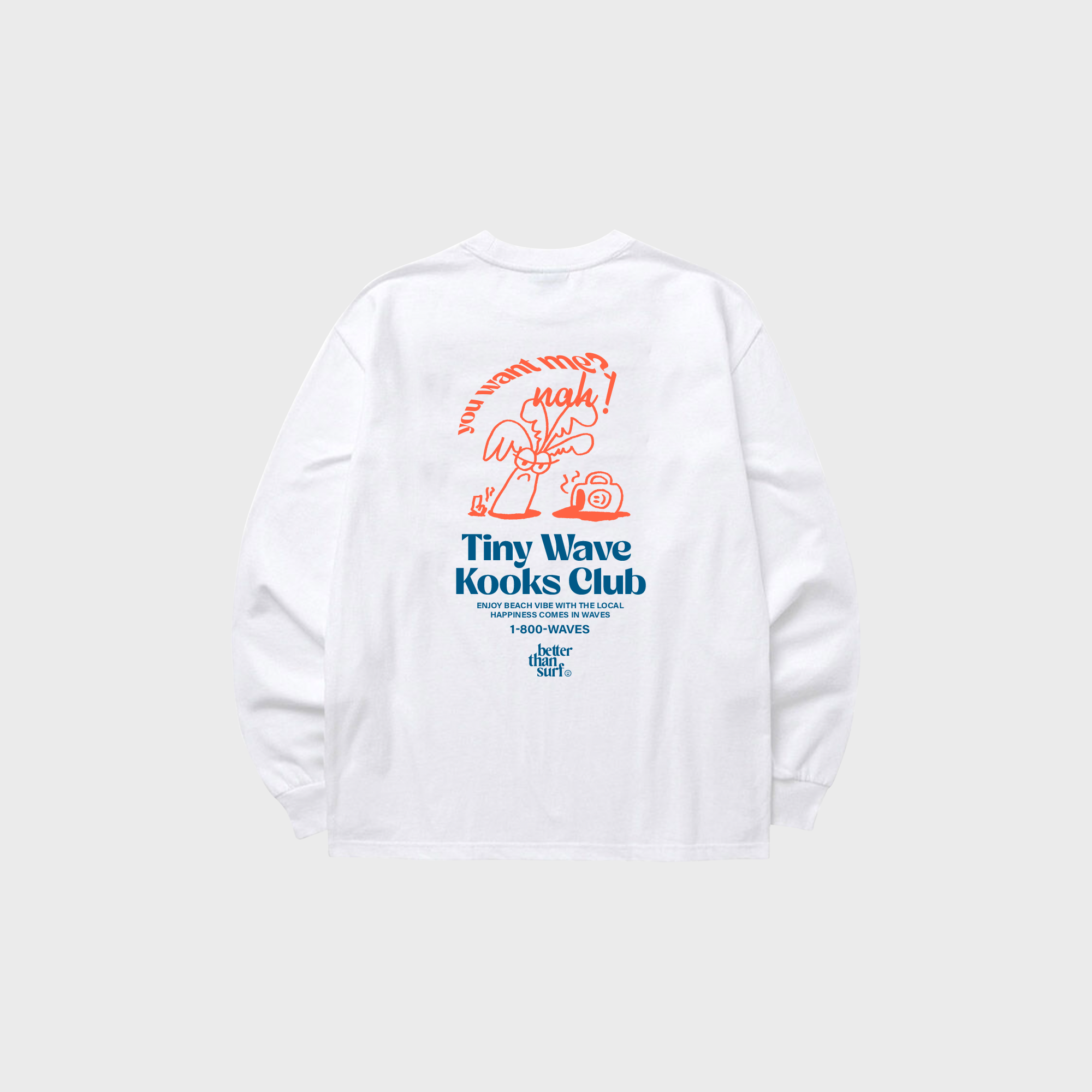 TACOS LOGO LONG SLV TEE white