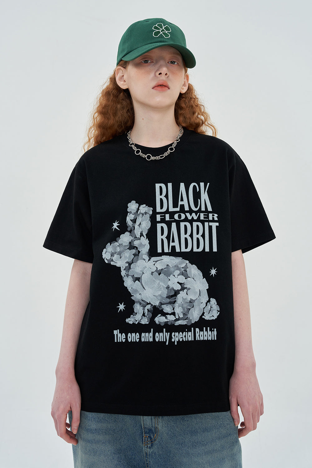 BLACK RABBIT T SHIRT