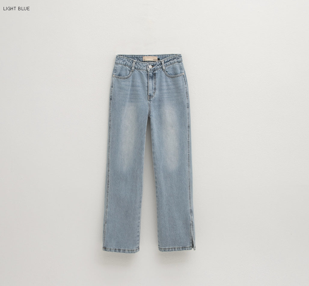 (R-PT-5389) Low-Rise Straight Denim Pants