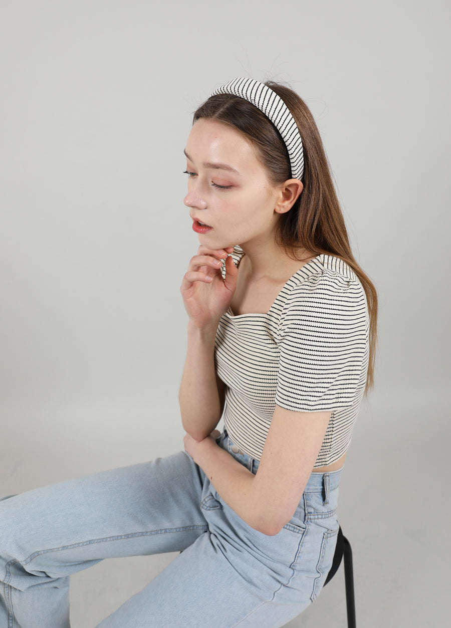 Stripe Puff T-shirt Ivory