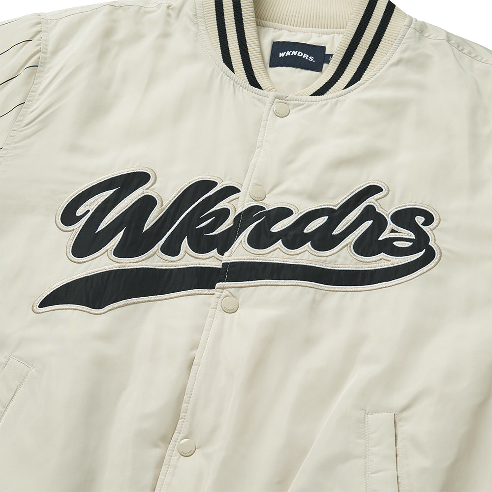 BASEBALL SCRIPT JACKET (IVORY)