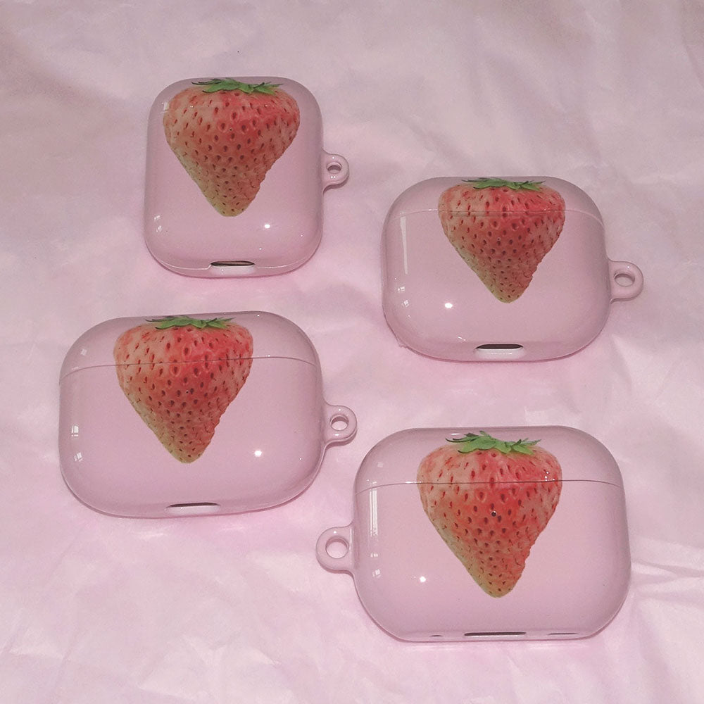 Pink Strawberry Airpod Case