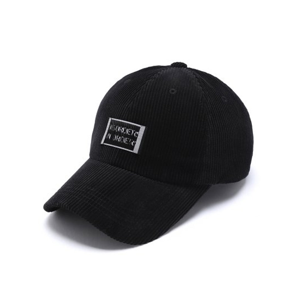 [ILLEDIT] CORDUROY LABEL BALLCAP BLACK