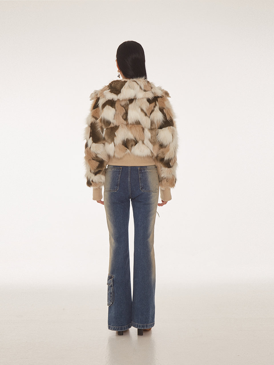 SPECKLED ECO FUR JUMPER