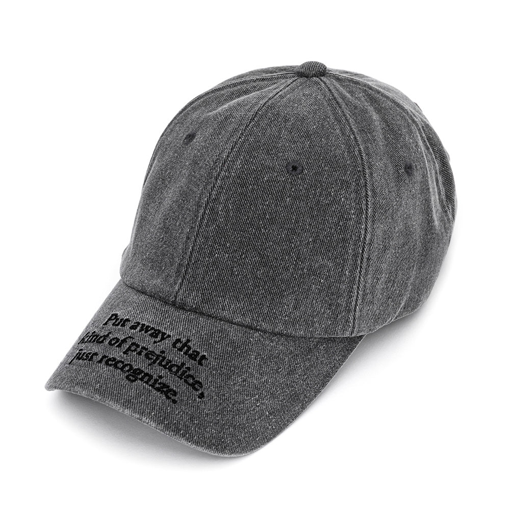 BBD Slogan Logo Denim Cap (Dark Gray)