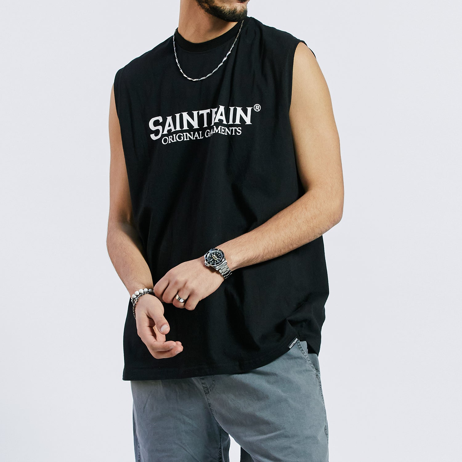 SP ORIGINAL LOGO SLEEVELESS-BLACK