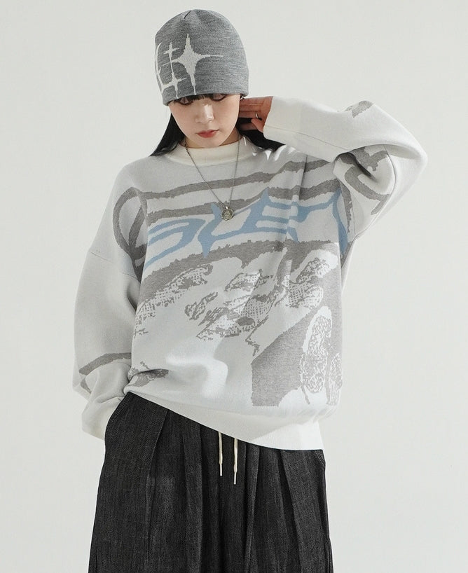 Munch Graphic Wool Pullover knit